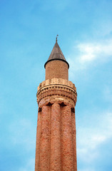 Historical Landmark Grooved Minaret (Yivli Minare) Kaleici, Antalya, Turkey