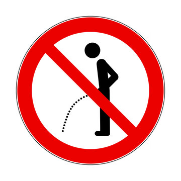 Verbotschild 2d - Pinkeln verboten