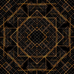 Modern Geometric Seamless Mosaic Pattern