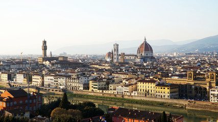 Fototapeta na wymiar Florence panorama skyline sunny day