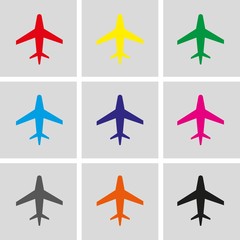 aircraft icon stock vector illustration flat design