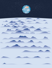 Obraz na płótnie Canvas View from the moon