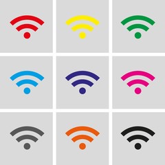 wifi icon stock vector illustration flat design