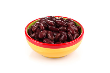 Red kidney beans in a dish