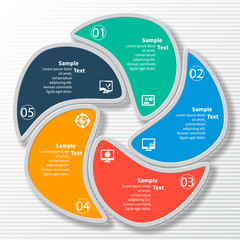Abstract 3D Paper Infographics