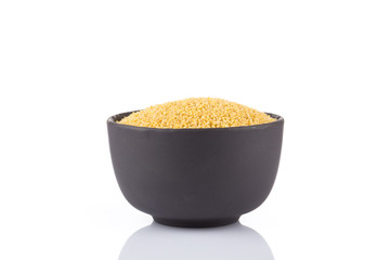 Dry millet isolated on white