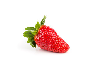 Red ripe strawberry fruits