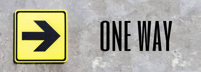 Obraz premium Arrow road one way