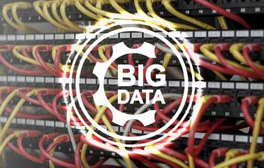 Big Data Center Concept. Information database server communication business web technology