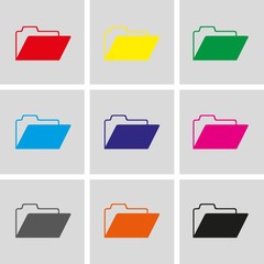 folder icon stock vector illustration flat design