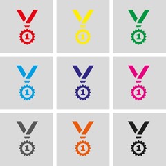 medal icon stock vector illustration flat design