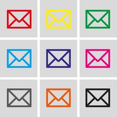 email icon stock vector illustration flat design