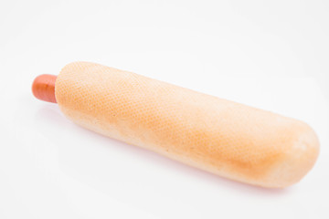 Hot dog on a white background