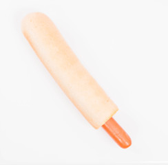 Hot dog on a white background