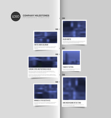 Infographic Timeline Template with big photos