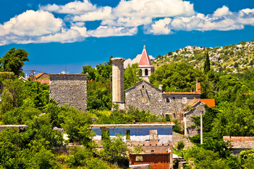 Obraz premium Town of Drnis old church mosque