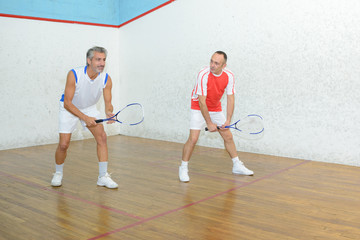 badminton players' position