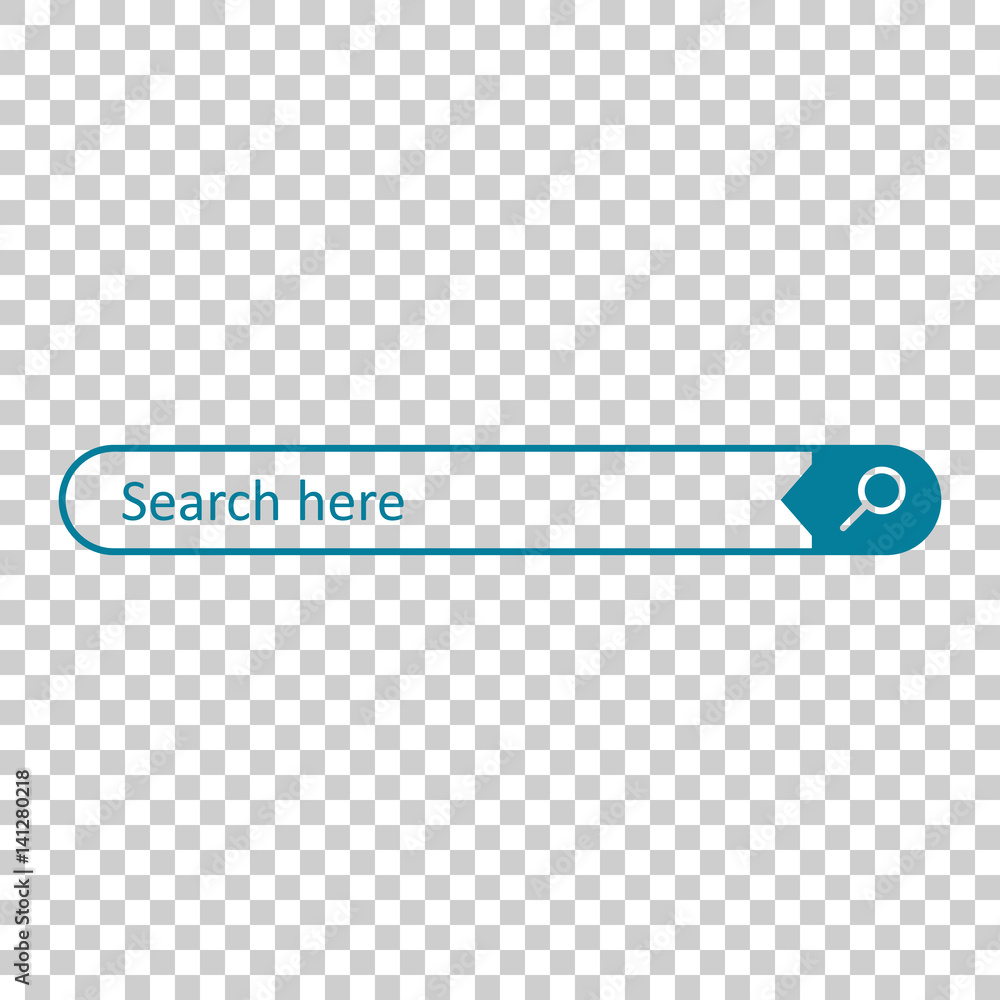 Poster search bar field. vector interface element with search button. flat vector illustration on isolated 