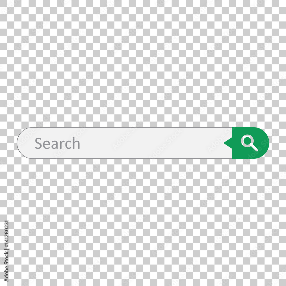 Poster search bar field. vector interface element with search button. flat vector illustration on isolated 