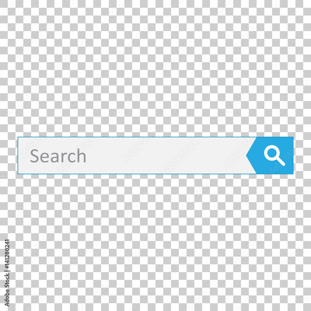 Poster search bar field. vector interface element with search button. flat vector illustration on isolated 