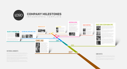Vector Infographic timeline report template
