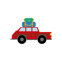Fototapeta premium Car with luggage