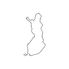 Finland map silhouette
