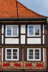 Old medieval building in Hameln, Germany.