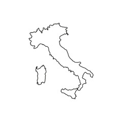 Italy map silhouette