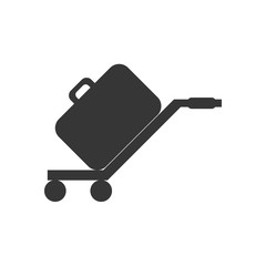 Luggage trolley silhouette