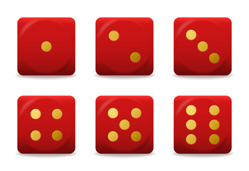 vector red dices