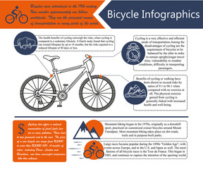 Naklejka premium Bike infographic. Vector illustration.