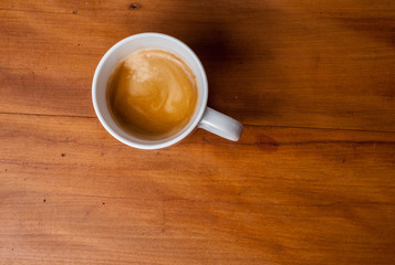 coffe over wood surface