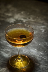 manhattan classic whisky cocktail drink in bar