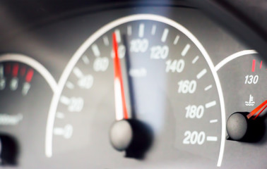 Blurred photo of the speedometer for the background