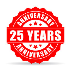 25 years anniversary celebration vector icon