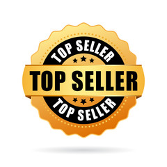 Top seller gold vector icon
