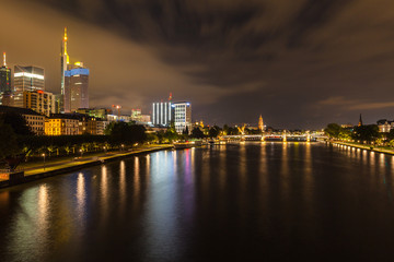 Fototapeta na wymiar Night view of Frankfurt am Main