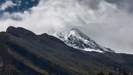 View at Manaslu peak in Nepal