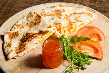 tortilla sandwich with ham