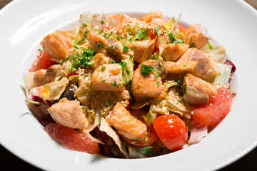 salad with chicken and vegetables