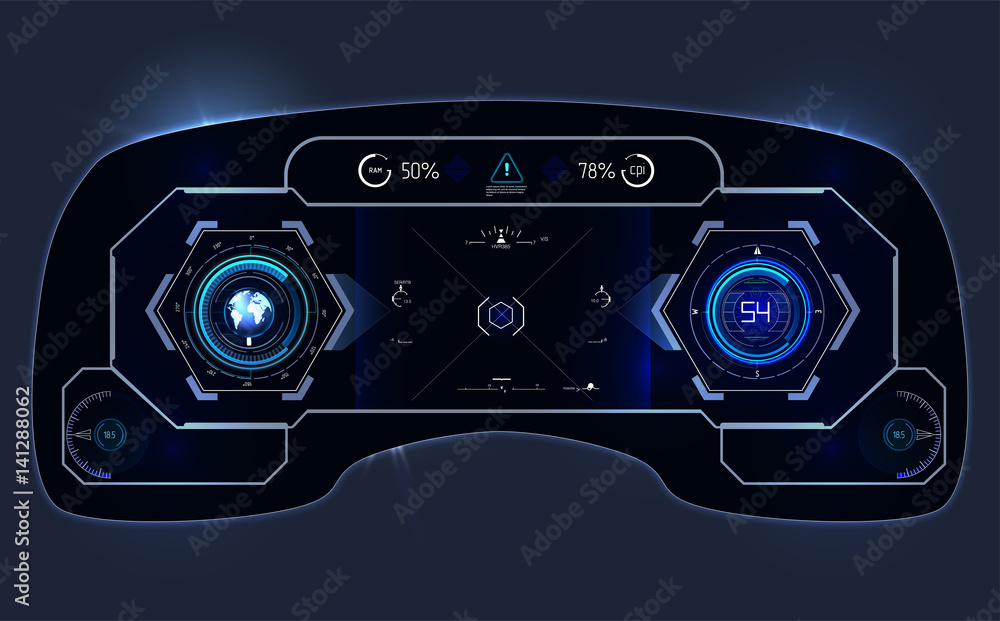 Poster car hud dashboard. abstract virtual graphic touch user interface. futuristic user interface hud and 