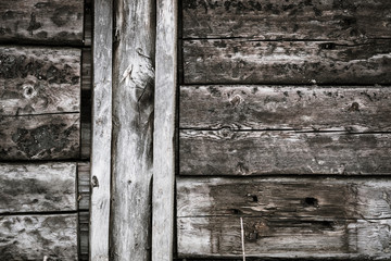 An obsolete vintage rough wooden planks background