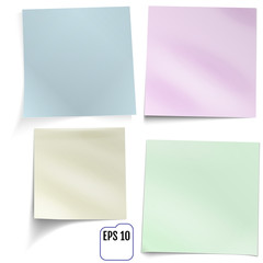 set of four colored stickers. Vector