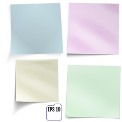 Fototapeta premium set of four colored stickers. Vector
