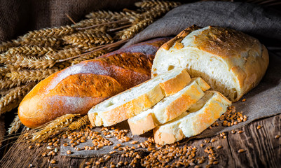 Close-up of traditional bread.