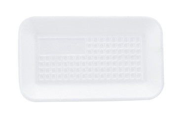 White empty styrofoam isolate on white background
