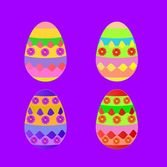 Background happy easter day with eggs. Illustration.