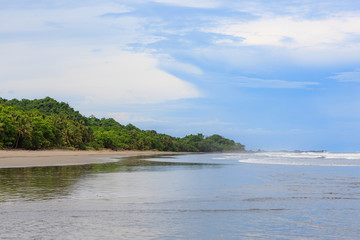 Big open sand beach montezuma