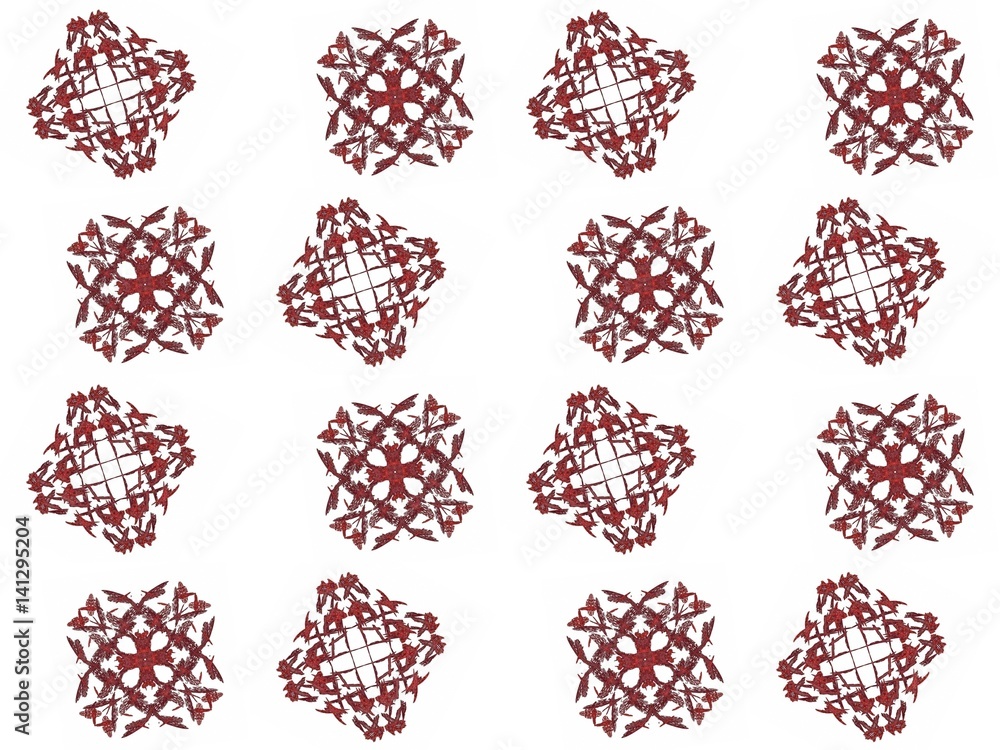 Fototapete texture with 3d rendering abstract fractal maroon pattern